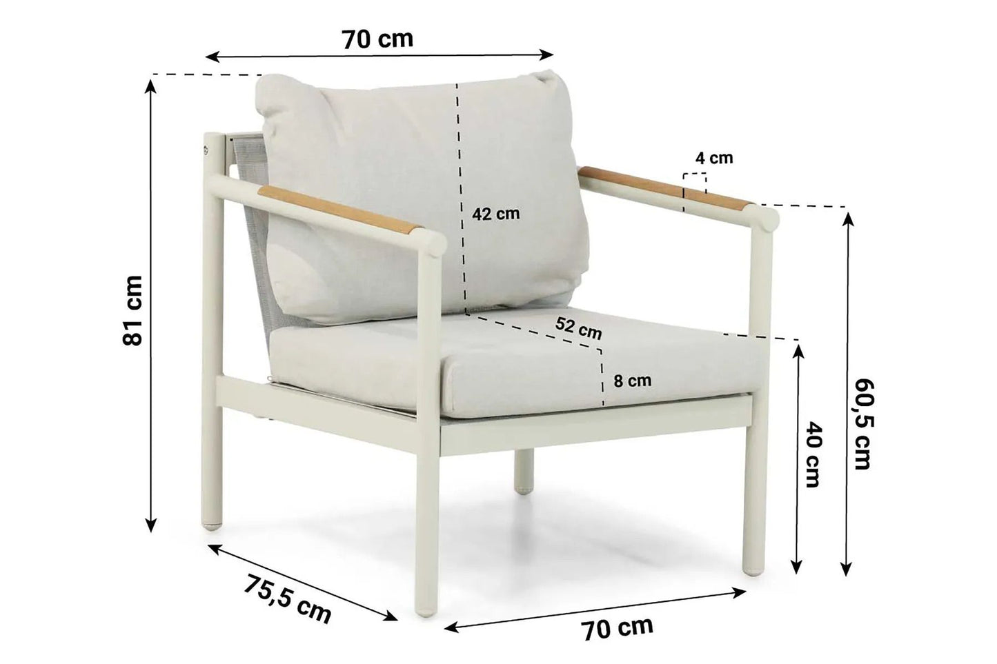 Luxe Tuinmeubel Set Fellini - Loungeset Met Salontafel Travertine Style