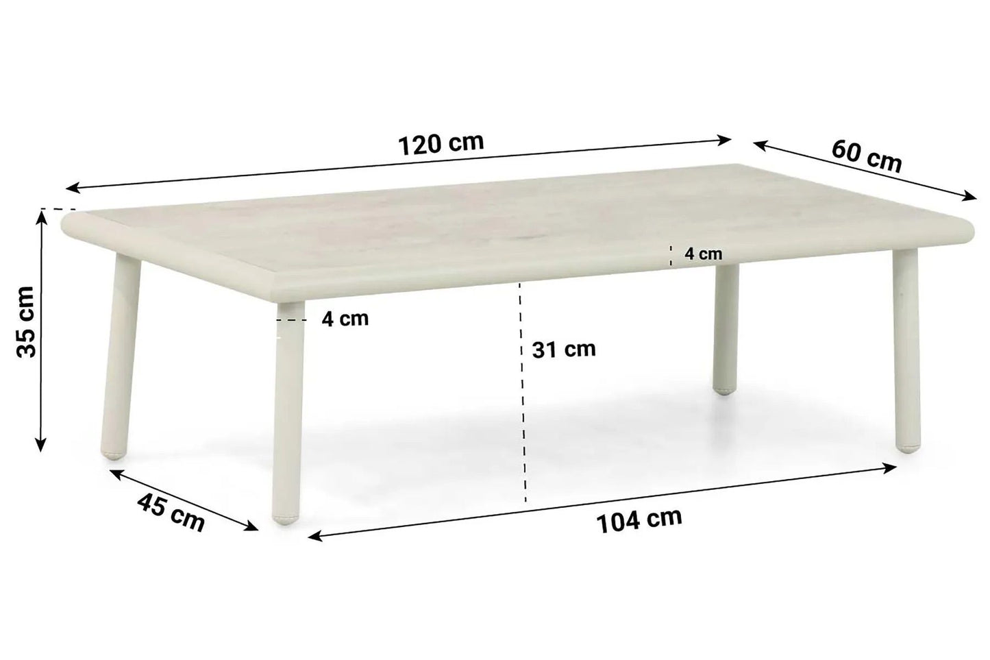Luxe Tuinmeubel Set Fellini - Loungeset Met Salontafel Travertine Style